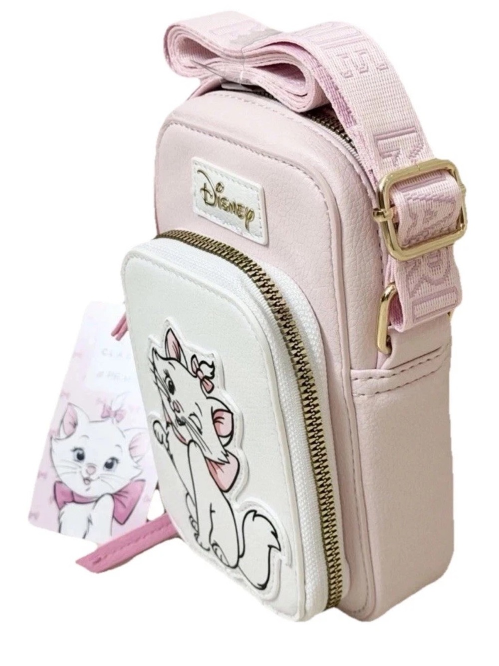 Disney Marie Aristocats Faux Leather Crossbody Bag Cellphone Holder*Primark*-NEW - Picture 2 of 4